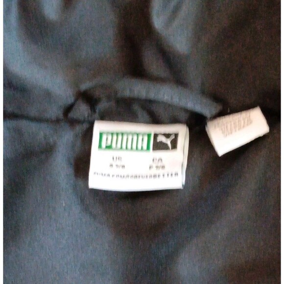 Vest Size 7 To 8 Boys Puma Puffer Black Red White Sleeveless Full Zip - Picture 5 of 5